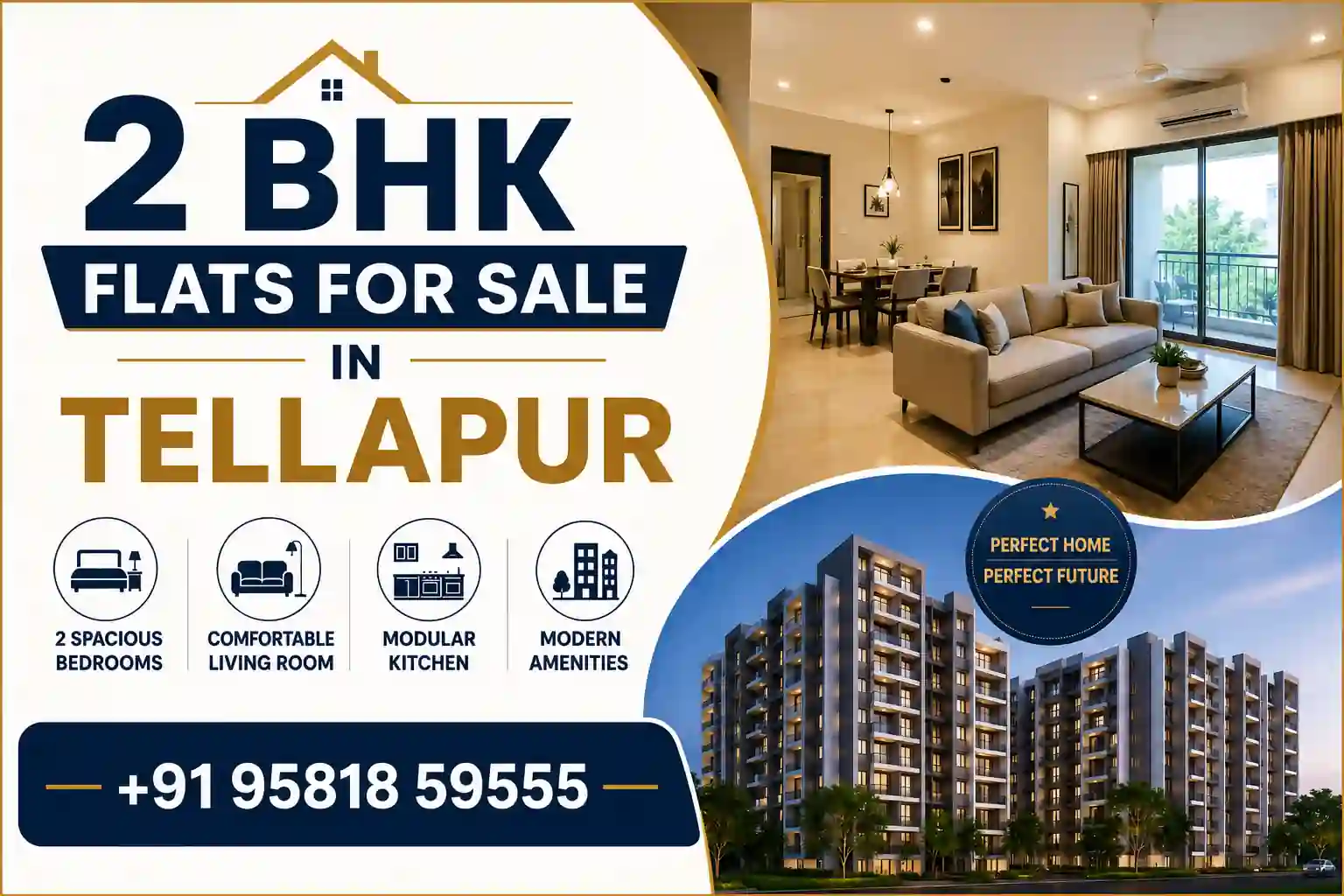 2 BHK Flats for Sale in Tellapur